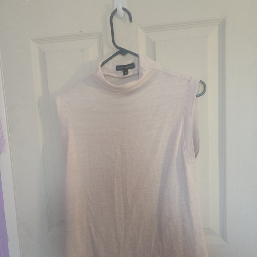 Banana Republic Soft White Sleeveless Top